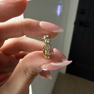 Gold Plated Bezel Ear Cuff